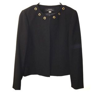 Tahari collarless blazer jacket
